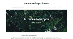 Desktop Screenshot of naturalhealthperth.com